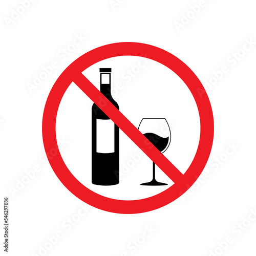 No alcohol. Vector illustration.