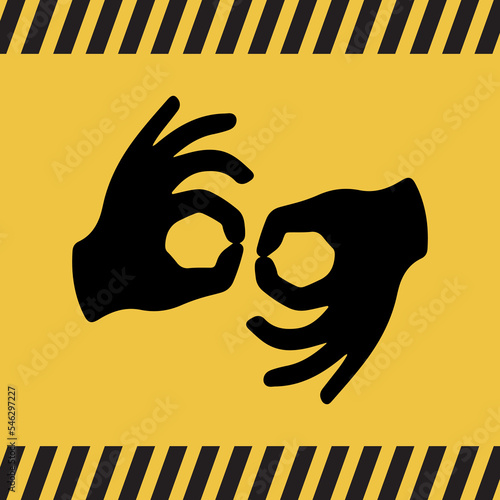Logo langage des signes.