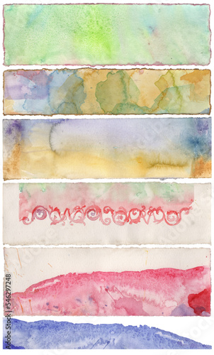Watercolour paper strips pack