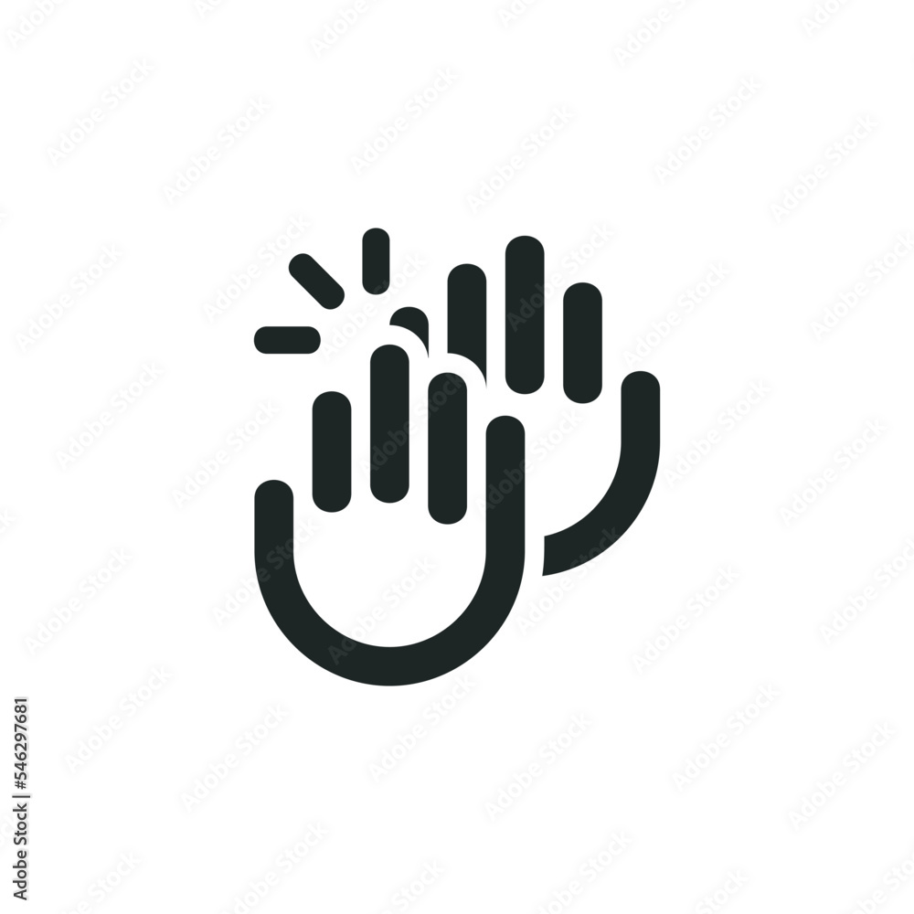 High five icon isolated on white background High five icon isolated on white background