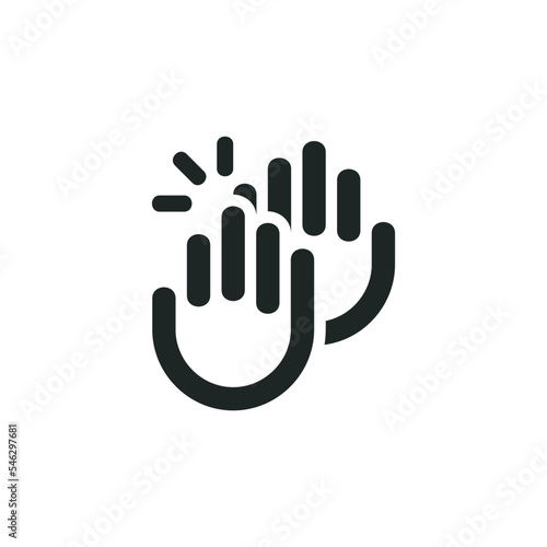 High five icon isolated on white background