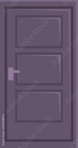 Door icon cartoon vector. Front home. House wood