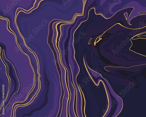 Purple gold marble abstract background.Vector illustration