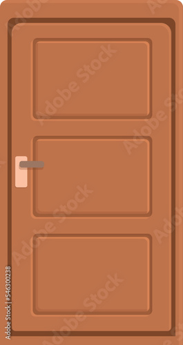 Ajar door icon cartoon vector. Home exterior. Shut wall