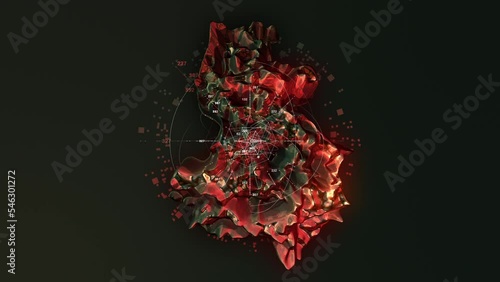 Abstract anomaly design animation element HUD photo