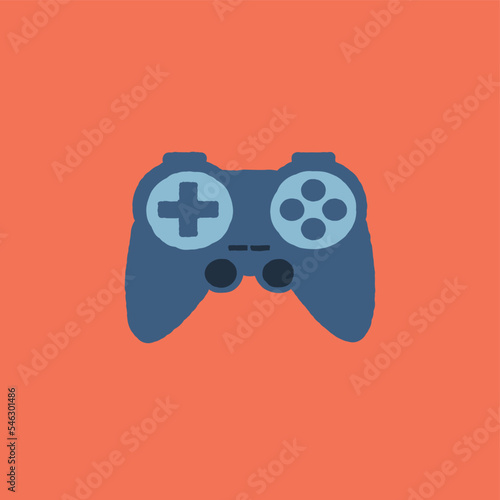 Hand painted drawing of vintage video game controller