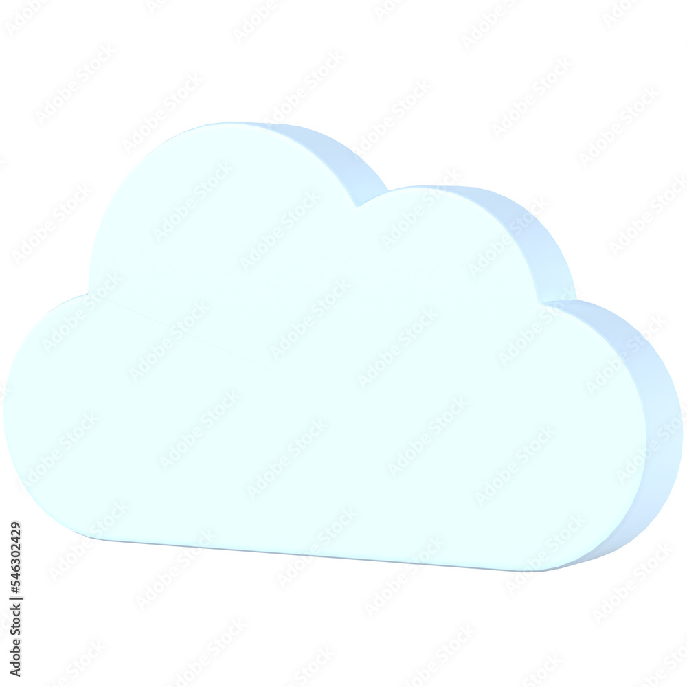 Cloud 3D icon Cloud 3D icon
