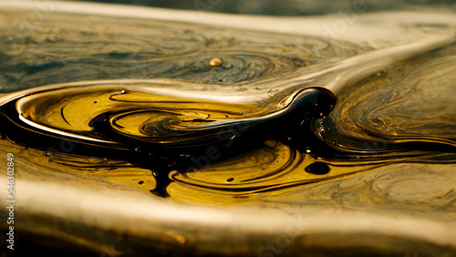 金色の液体のクローズアップ photo