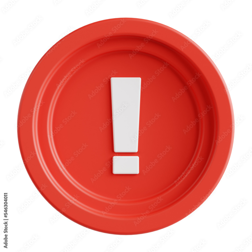 alert symbol 3d render illustration alert symbol 3d render illustration