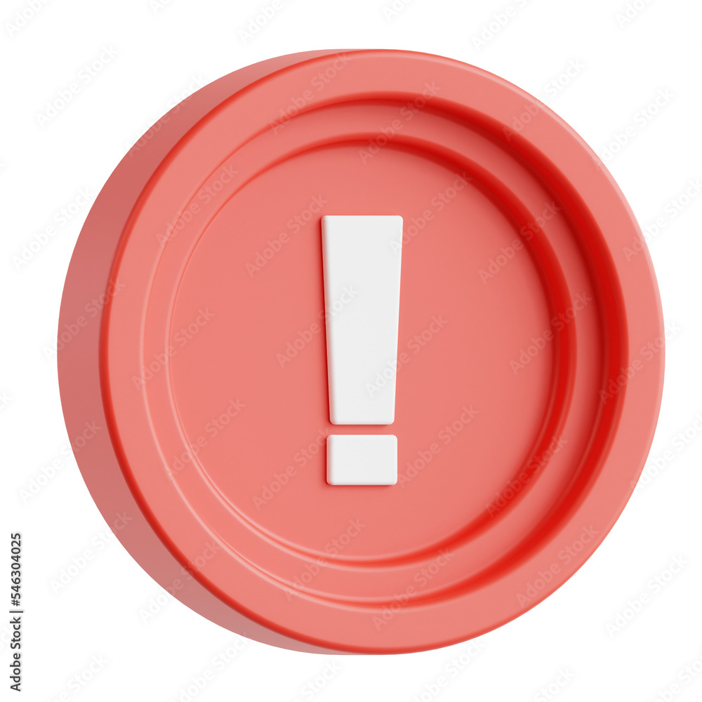 alert symbol 3d render illustration alert symbol 3d render illustration