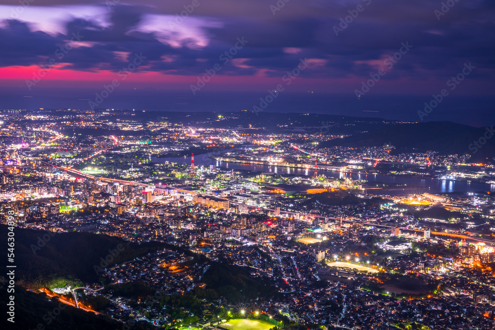 	福岡県　北九州市　皿倉山からの夜景