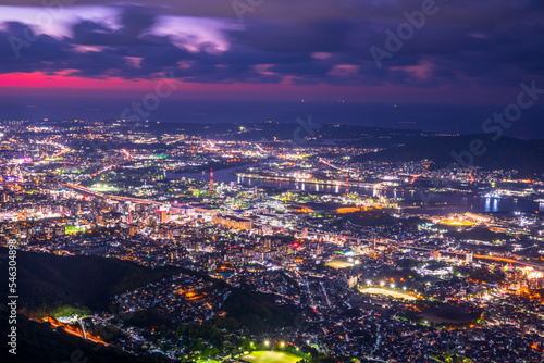  福岡県 北九州市 皿倉山からの夜景