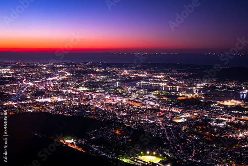  福岡県 北九州市 皿倉山からの夜景