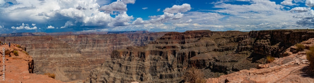 Panorama shot of a gorge in Grand Canyon National park, in northern Arizona