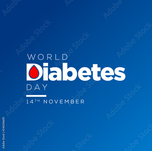 World Diabetes day typography post.