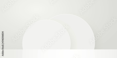 White circle stage background  illustration