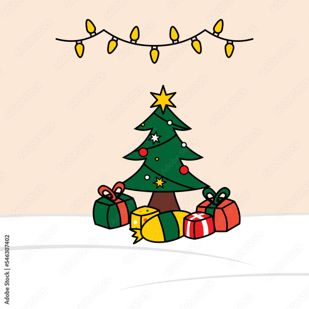 Flat design Christmas element vector collection Flat design Christmas element vector collection