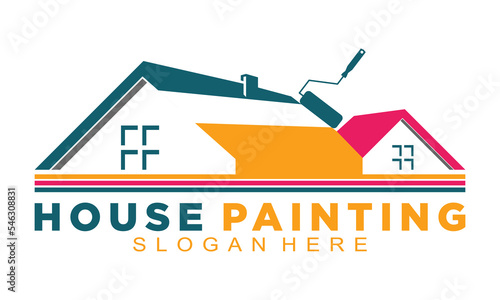 House painting elegant vector logo
