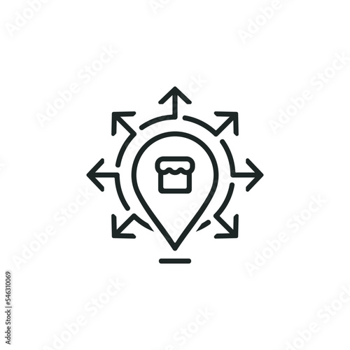 Business expansion icon isolated on white background