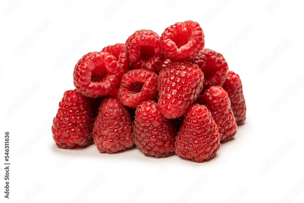 Tasty raspberries isolated on white background. Tasty raspberries isolated on white background.