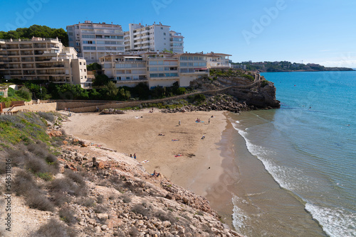 Platja Llarga beach Salou Spain can be seen on Cami de Ronda coast walk photo
