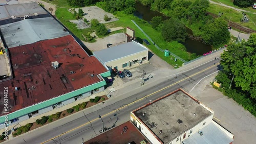 Aerial scene of Ingersoll, Ontario, Canada 4K photo