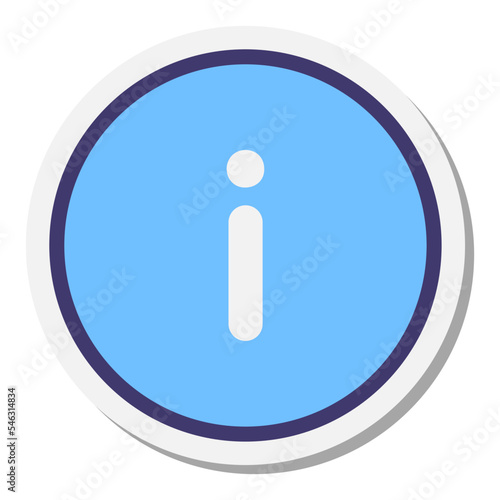 blue info vector sign button