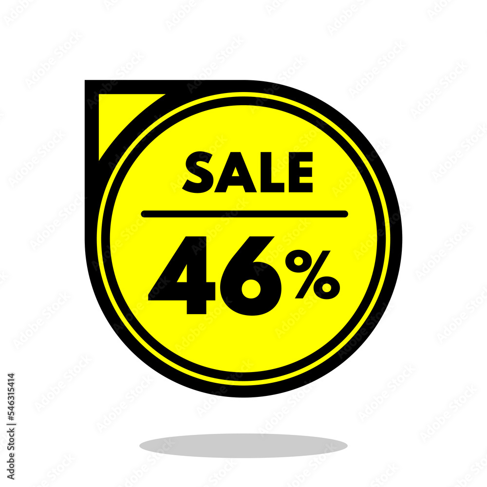 sale 46% off black and yellow circular price stamp with indicator sale 46% off black and yellow circular price stamp with indicator