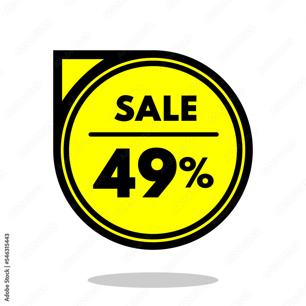 sale 49% off black and yellow circular price stamp with indicator sale 49% off black and yellow circular price stamp with indicator