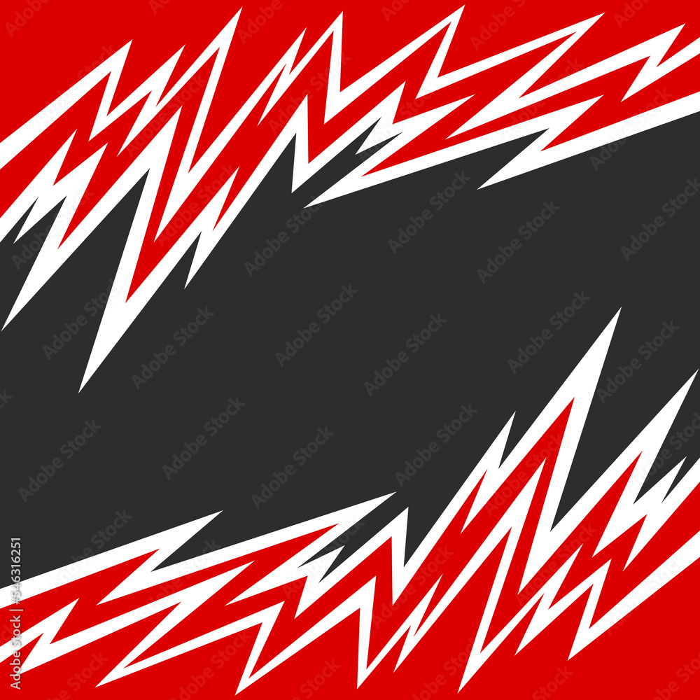 Abstract background with reflective jagged spike pattern and with some copy space area