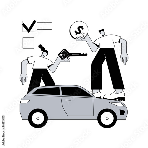 Dealership abstract concept vector illustration. Authorized dealer, official goods distribution, regional dealership, permission to sell, retail business, sales representative abstract metaphor.