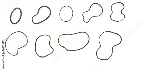 Wallpaper Mural Set of blobs watercolor, isolated Torontodigital.ca