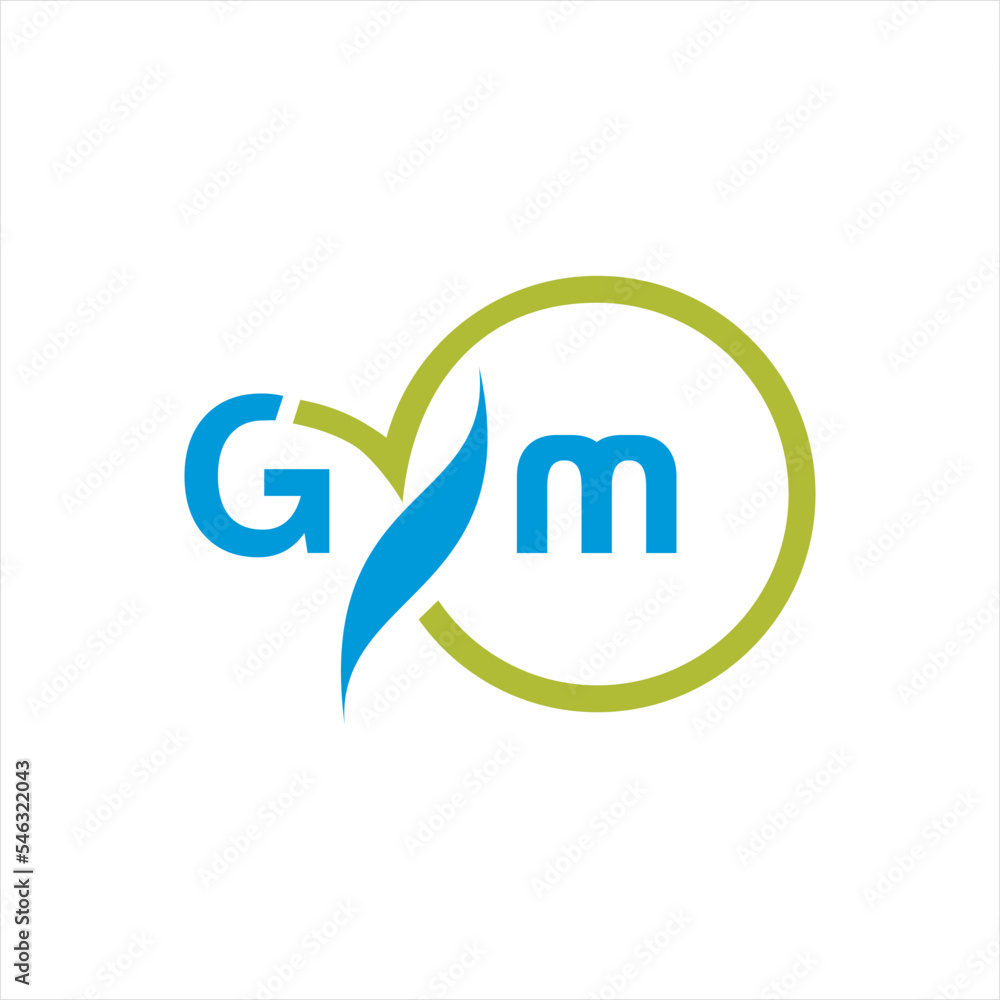 Gym logo design. Gym letter illustration with abstract circles and leaves. Gym logo design. Gym letter illustration with abstract circles and leaves.