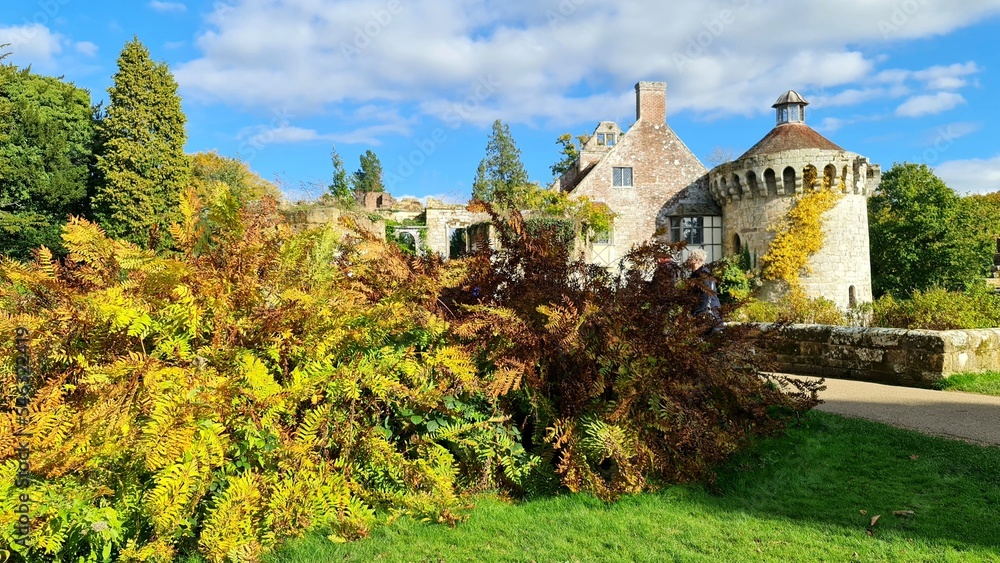Autumn in Scotney Castle ruins