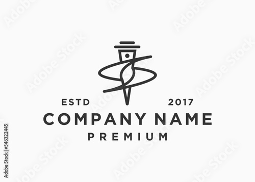 letter s drill logo design vector illustration template