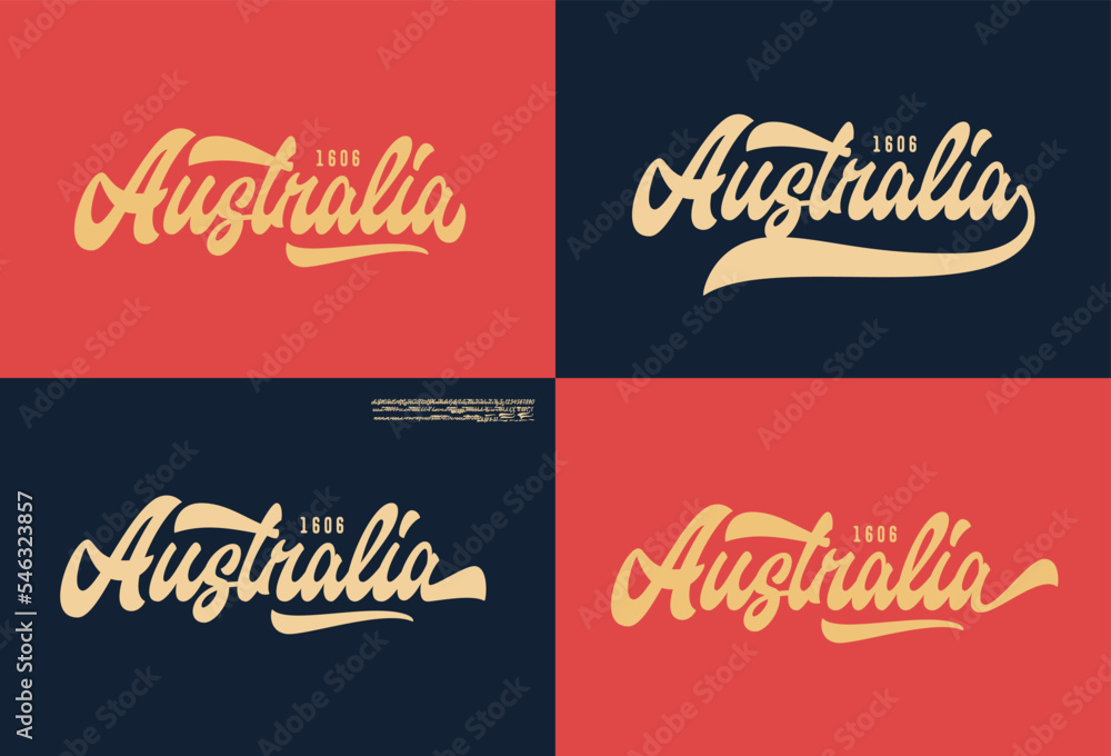 Australia. Original Brush Script Font with many alternate characters ...