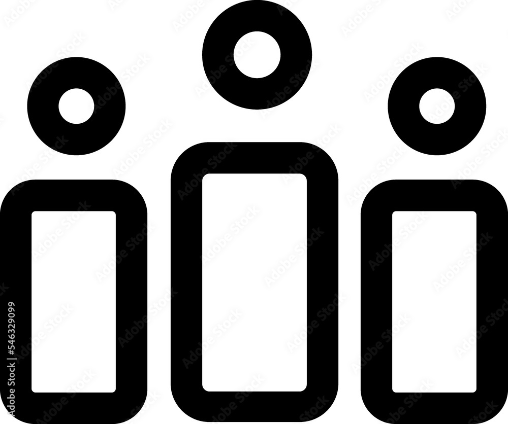 Business teamwork, people group line icon Business teamwork, people group line icon