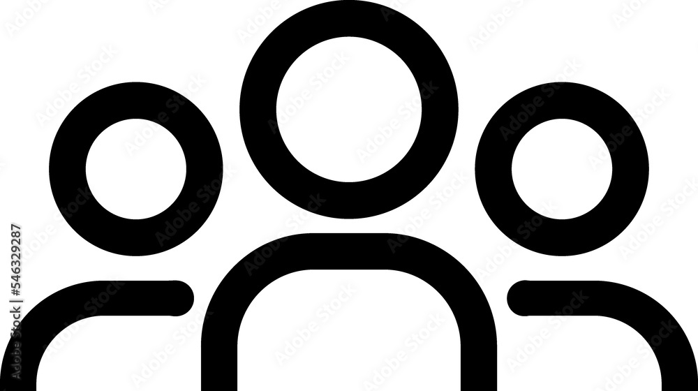 Business teamwork, people group line icon Business teamwork, people group line icon