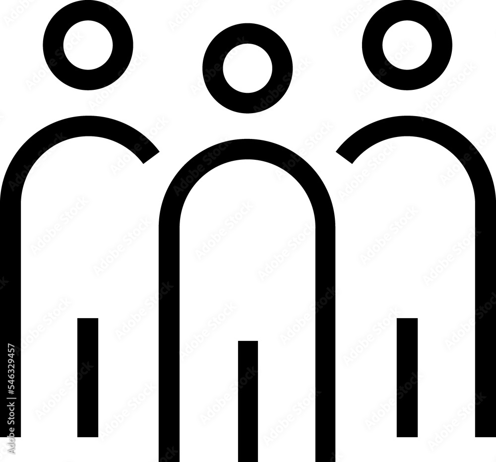 Business teamwork, people group line icon Business teamwork, people group line icon