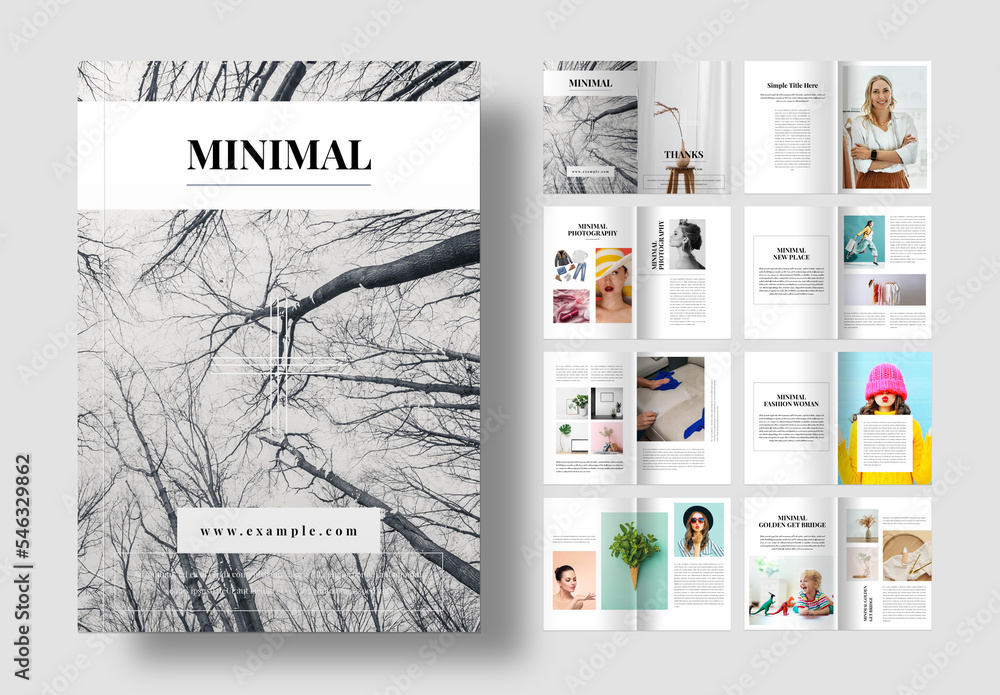 Minimal Magazine Stock Template | Adobe Stock