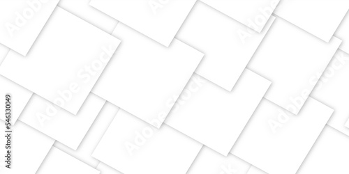 Abstract background with lines white color and vector with geometric design in illustration .soft shadow on neutral light grey textured background.3d architecture pattern design . white paper texture	