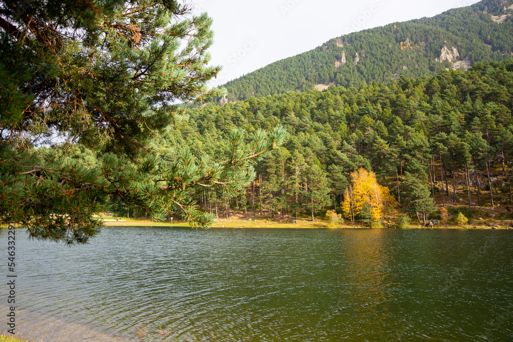Lake Engolasters in Andorra. Beautiful landscape.