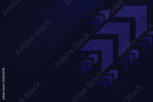 Uptrend abstract background. A group of digital blue arrows point up in the air shows feeling that rise, growth, motivation, hope, and more positive meaning.