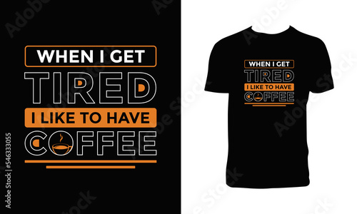 Coffee Calligraphic T Shirt Design 
