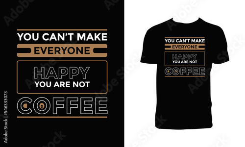 Coffee Calligraphic T Shirt Design 