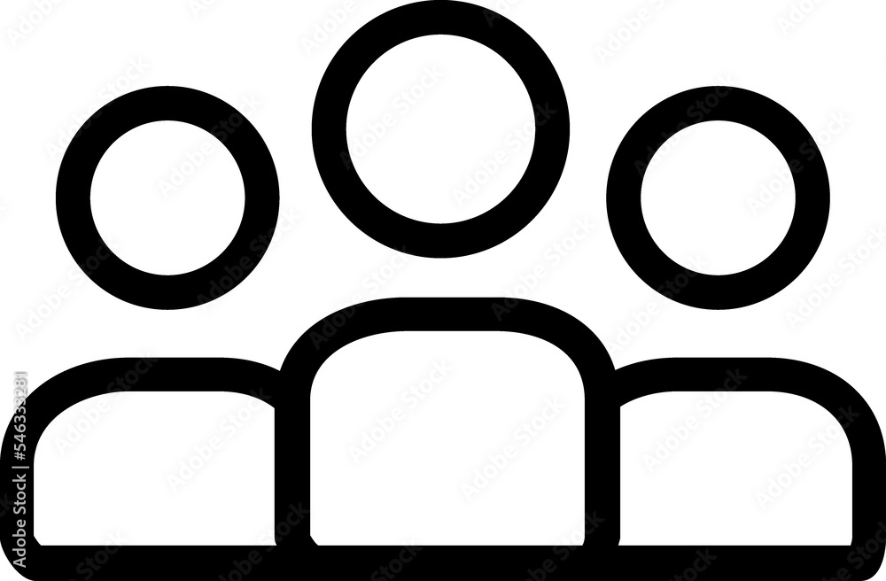 Business teamwork, people group line icon Business teamwork, people group line icon