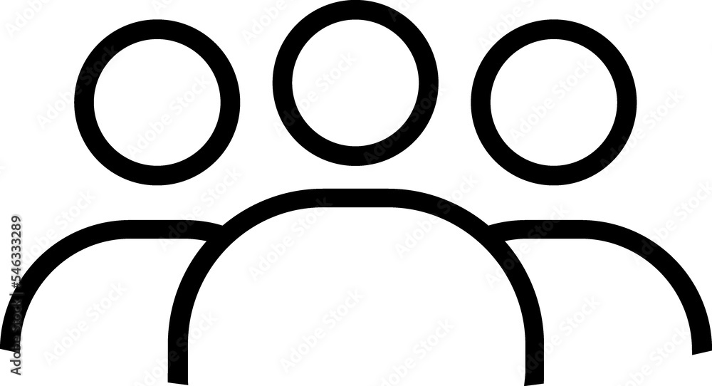 Business teamwork, people group line icon Business teamwork, people group line icon
