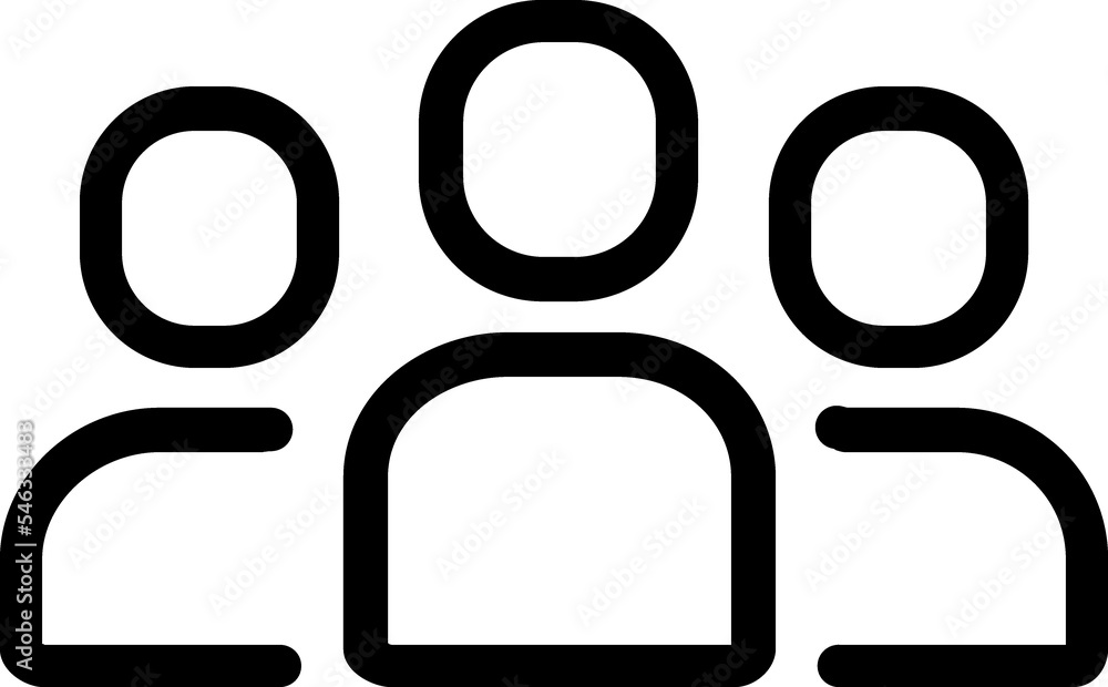 Business teamwork, people group line icon Business teamwork, people group line icon