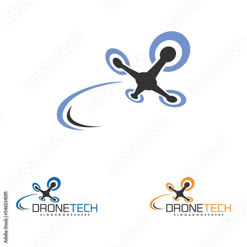 Drone design related to drone service company logo. Illustration design of drone