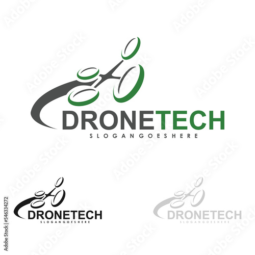 Drone design related to drone service company logo. Illustration design of drone